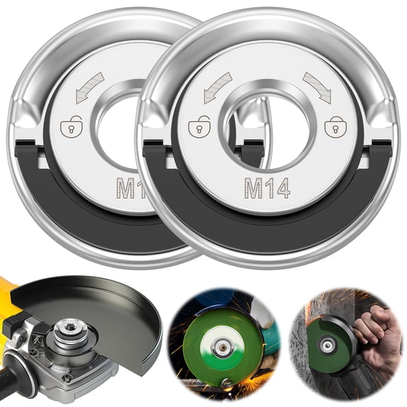 TMWEFUSC 2PCS Angle Grinder Flange Nut M14 Thread Angle Grinder Locking Plate Chuck Quick Release Locking Nut Replacement Part for Diamond Cutting Disc