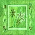 thumbnail image 1 of Ahgly Company Indoor Square Abstract Green Modern Area Rugs, 5' Square, 1 of 4