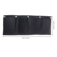 thumbnail image 4 of 2PCS 4 Pockets Mounted Planting Bag Wall Planting Pot Pouch Container Hanger (Black), 4 of 6