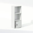 thumbnail image 2 of Furinno Luder 3-Tier Standing Shelf Bookcase with 1 Door Storage Cabinet,, White, 2 of 6