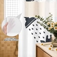 thumbnail image 3 of No Hook Shower Curtain, Giraffe Showering Shower Curtains for Bathroom with See Through Top Window, Modern Abstract Art Funny Animals Waterproof & Washable Bath Curtain Small Stall 36"x78", 3 of 9