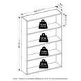 thumbnail image 3 of Furinno Basic 4-Tier Open Shelf Bookcase, Bookshelf, Storage Organizer, 6 x 24 x 35, Amber Pine, 3 of 6
