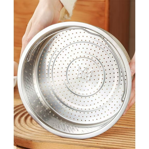 Stainless Steel Steamer Basket with Handle 17.5cm