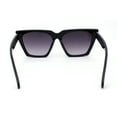 thumbnail image 4 of Womens Squared Rectangular Cat Eye Gothic Plastic Sunglasses Black Smoke, 4 of 4