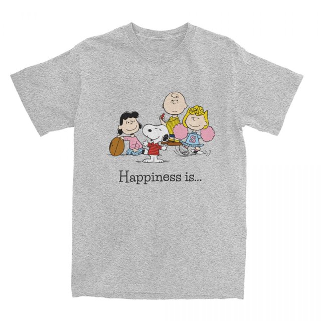 Camiseta divertida de Peanuts, Snoopy y Charlie Brown para hombres y mujeres, camiseta de algodón con estampado de dibujos animados lindos