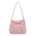 thumbnail image 2 of Bolso tote grande para mujer con detalle de lazo | Bolso de hombro elegante para ir al trabajo y para uso diario., 2 of 6