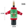 thumbnail image 5 of 4 Uds. Funda navideña para botella de vino tinto, decoraciones tejidas, funda para botella de vino Rojo Verde, 5 of 5