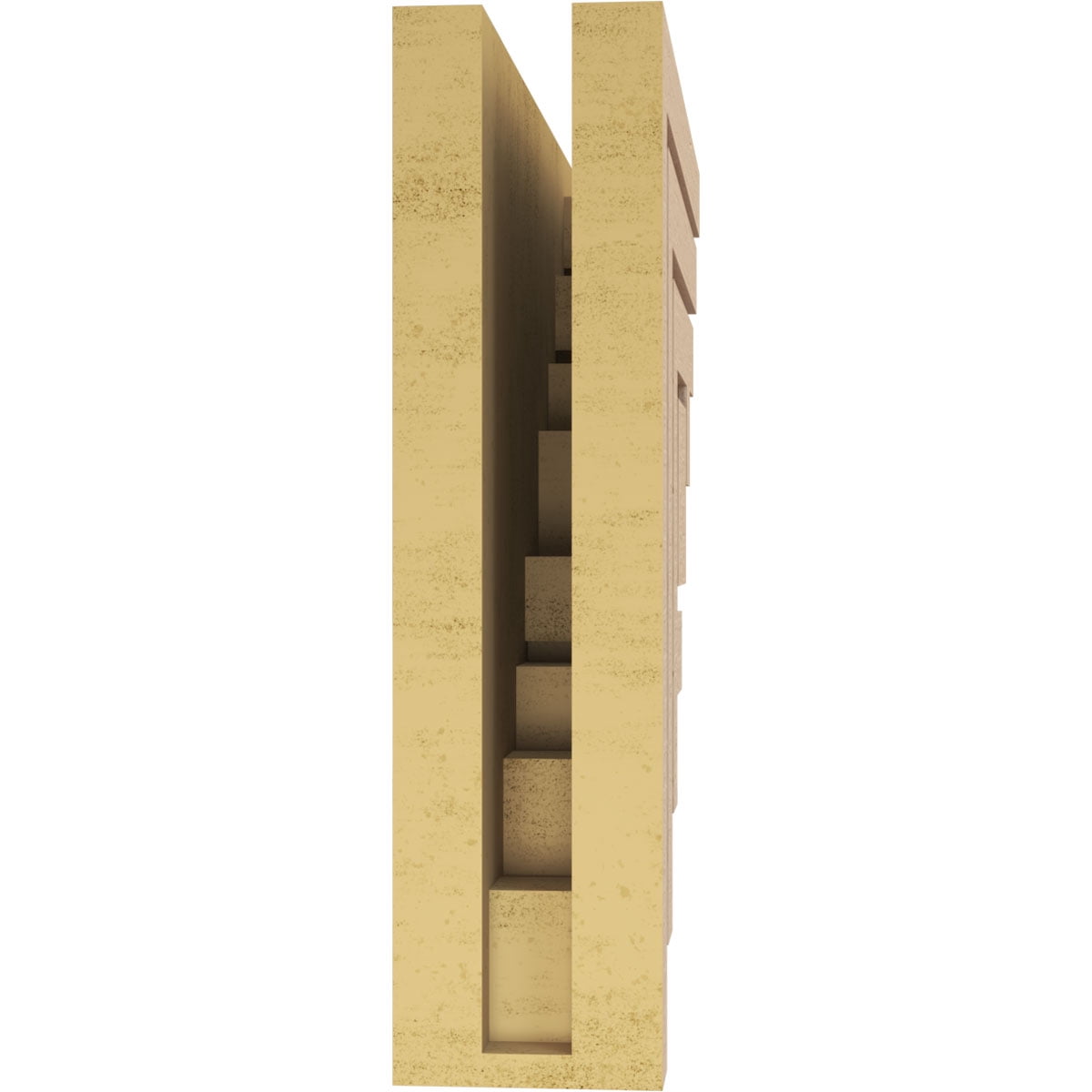 3"W x 12"D x 12"H Thin Landon Rough Cedar Woodgrain TimberThane Corbel, Primed Tan