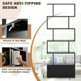 thumbnail image 6 of Costway 6-Tier S-Shaped Bookcase Storage Rack Bookshelf with Cabinet Anti-toppling Devices Black, 6 of 9