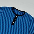 thumbnail image 5 of Tshirts Shirts for Men Short Sleeve,Fashion Clothing for Men Striped Henley Shirts Casual Dressy Business T Shirt Summer Short Sleeve Tee Tops, 5 of 7