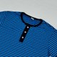 thumbnail image 5 of Tops para hombre, blusas y camisas de manga corta con cuello redondo para hombre, blusas casuales de moda para hombre con cuello redondo, medio botón, manga corta, blusas de poliéster para hombre, 5 of 7