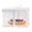 Black/8.5", variant on Sweet Vision Square Clear Plastic Cake Box - White Lid and White Base, Gray Ribbon, Lotus Accent - 8 1/2" x 8 1/2" x 6 3/4" - 10 count box
