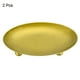 thumbnail image 3 of Soportes Decorativos Redondos de Hierro para Placas de Vela Uxcell para Velas LED Spa de Cera Jardín 2 Paquete Dorado 3.7 Pulgadas, 3 of 5