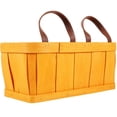 thumbnail image 5 of Yellow Wood Hanging Basket for Home Garlic Potato Storage Basket with Handle 12.5 x 8.5 x 6 Inches, 5 of 5