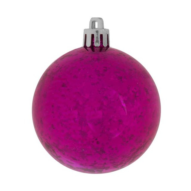 Vickerman M166610 Magenta Shiny Mercury Ball Ornament - 8 in.