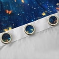 thumbnail image 4 of Homewish Colorful Dreamy Butterfly Curtains Pack of 2 (42x84 Each),Rustic Flower Floral Curtains Blackout,Blue Orange Bedroom Curtains For Kids,Luxury Bedroom Decor, 4 of 6
