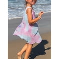 thumbnail image 6 of HWJAD 3-7 Years Toddler Girls Tie Dye Crochet Cover Up Dress Sleeveless Hollow Out Beach Dress for Kids Summer Beach Swimwear, 6 of 7