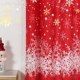thumbnail image 5 of LUSHVIDA Christmas Curtains Red and White Snowflake Curtains Room Darkening Curtains for Living Room, 52 x 63 inch, 5 of 7