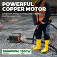 thumbnail image 5 of 1500W Hand Held Electric Power Concrete Vibrator,16000 RPM Portable Construction Insert Vibrator,Uses 14-3/4" Long Shaft Air Bubble Removal Leveling Tool, 5 of 7