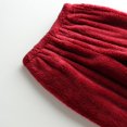 thumbnail image 5 of SWSMCLT Men's Furry Fleece Fuzzy Pajama Pants Loose Cigarette Basic Cold Weather Lounge Pants Autumn Loungewear Baggy Burgundy Medium-Large, 5 of 5