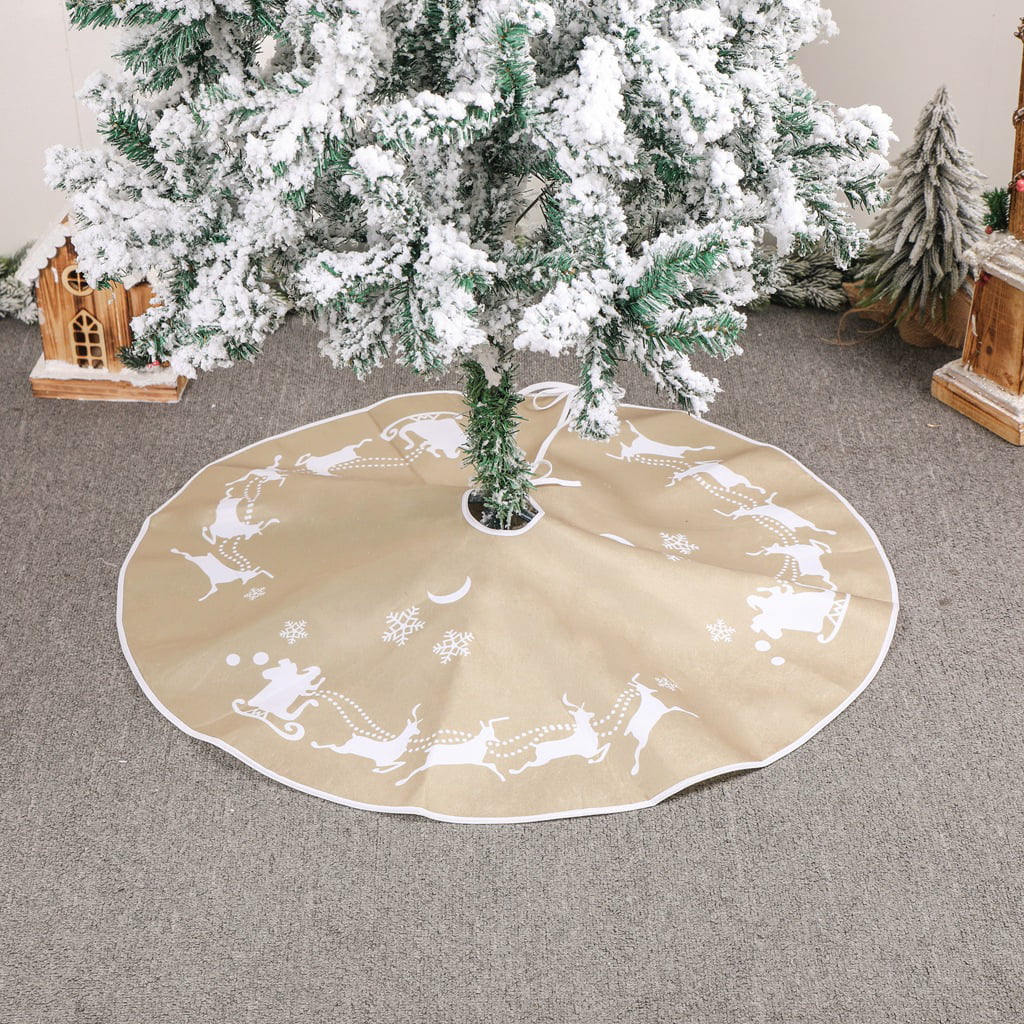 HUGE Round Christmas Tree Skirt Base Floor Mat Cover Xmas Party Ornament Decor 