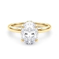 thumbnail image 2 of Peora Solid 18K Yellow Gold Solitaire Ring - 1.20 Ct Lab Grown Diamond for - 8x6mm Oval Cut Promise, Engagement or Anniversary Ring, Jewelry Gift, w/Jewelry Box, 2 of 4