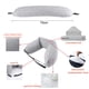 thumbnail image 3 of Almohada de viaje para el cuello para avión, almohada de viaje para el cuello con capucha, espuma viscoelástica, almohada de viaje 3 en 1 para cabeza, cuello, soporte para la cintura, suave, 3 of 5