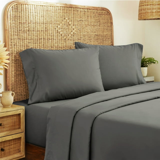 California Design Den - Luxury Sheets Bed 100% Cotton, 600 Thread Count, Deep Pocket, Snug Fit, Soft & Crisp Best Bedsheet Set with Sateen Weave