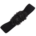 thumbnail image 4 of Minnieouse Cinturón de mujer Cintura de mujer Vestidos de color sólido Adorno Cinturones de niña en forma de rosa elástica para decoración Negro Negro 5piezas Minnieouse  CBP256768, 4 of 5