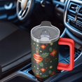 thumbnail image 5 of 30oz Xmas Tumbler with Lid and Straw, Stainless Steel Cup with Handle Snowflakes Travel Mug, Holiday Presents, 5 of 5