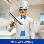 MR.SIGA Multi-Purpose Silicon Squeegee Includes Suction Hook, 10 inch, Grey & Black, 1 Pack