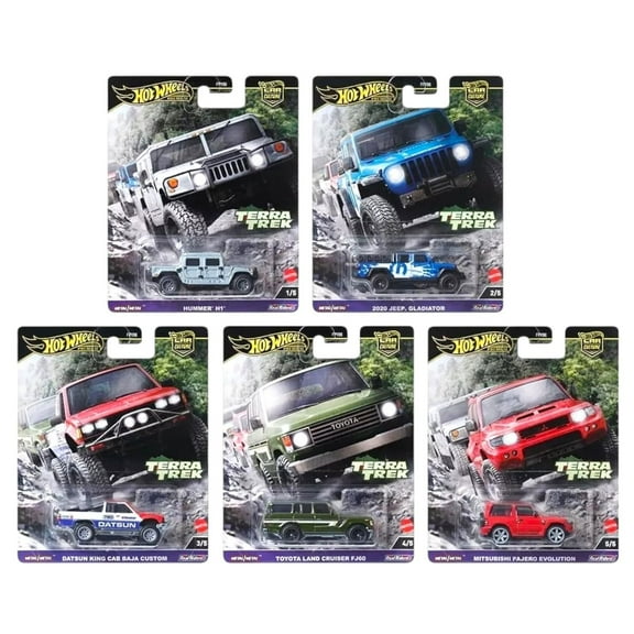 Hot Wheels Terra Trek Off‑Road 1:64 Scale Die‑Cast Set of 5 FPY86-961C