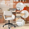 thumbnail image 4 of Homy Casa Chaise de Gaming pour Filles et Femmes, Chaise Moderne Rembourrée avec Roues Pivotantes à Hauteur Réglable, Tissu Beige, 4 of 6