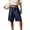 yue866-Blue, variant on KHONTS Women's Lace Satin High Waisted Bermuda Shorts Knee Length Cute Basketball Shorts Green XL