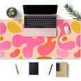 thumbnail image 3 of Pink Desk Mat Modern Abstract Large Mouse Pad XXL Cute Pink Desk Pad Keyboard Mat, Desk Accessories for Women Office Decor, Extended Mousepad 31.5''''X15.7'''' Non-Slip Rubber Base with Stitched Edges, 3 of 6