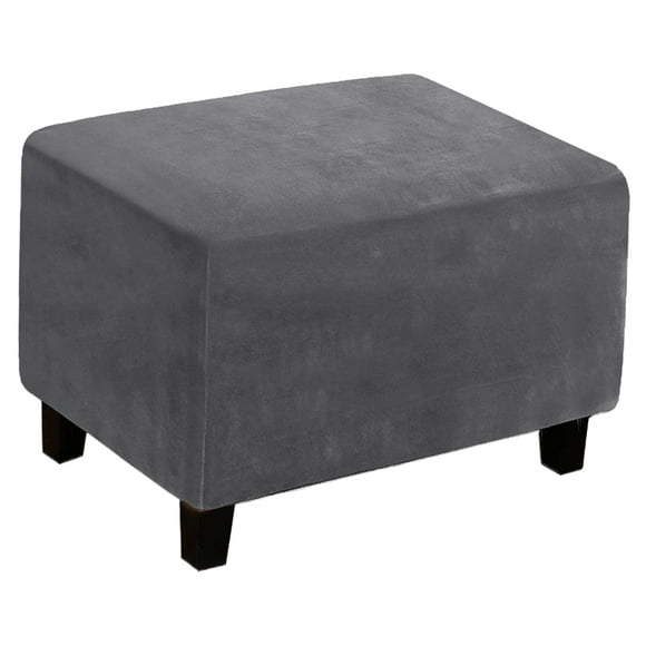 Rectangular Footrest Removable ive Cover Furniture Series Decoration Flexible Extendable Easy to Store - Gray