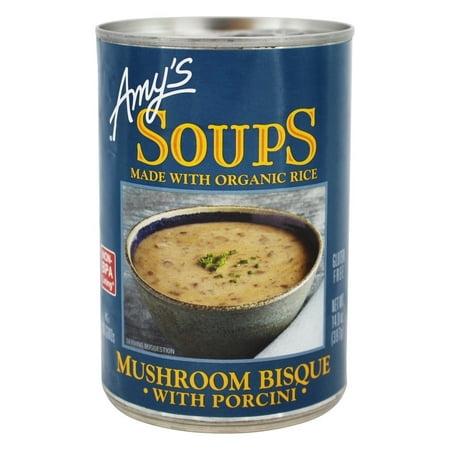 - (2 Pack) Amy's Soups Mushroom Bisque with Porcini, 14 oz
