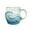 1pcs, variant on 2 Pcs Handcrafted Sea Wave Glass Mug, 12 oz with Unique Textured Design, Perfect for Coffee & Tea, Handcrafted Glassware for Ocean & Beach Lovers