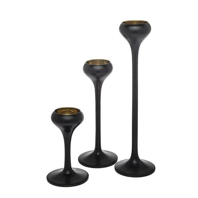 Godinger 59047 Nero Doro Bougie Bâtons Table de Décoration - Lot de 3