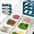thumbnail image 4 of veasfak Homyl Kitchen Preparation Plates 3/6 Layer Wall Mount Rack Organizer Storage Set Blue 3 Layer, 4 of 8