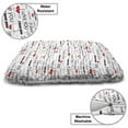 thumbnail image 3 of Romantic Pet Bed, I Love You Words Hearts Romance Couple Valentine Plain Backdrop, Chew Resistant Pad for Dogs and Cats Cushion with Removable Cover, 24" x 39", Vermilion Black White, by Ambesonne, 3 of 4