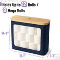 thumbnail image 2 of Organizador de papel higiénico BAMBOO LAND para 12 rollos, impermeable, 2 of 8