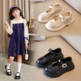 thumbnail image 3 of Zapatos de princesa dulce para niña, zapatos pequeños de cuero de moda para niños de primavera y otoño, zapatos de guisantes retro, 3 of 5