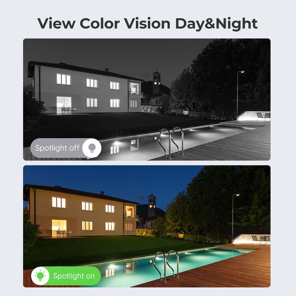 Reolink 1080P Outdoor/Indoor WIFI Security Camera with Spotlight, Color Night Vision, PIR Motion Alerts, 2-Way Talk, Siren, IP65 Waterproof, Reolink Series Cube Wireless Basic