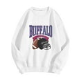 thumbnail image 2 of Football Team City Sweatshirts for Women Fall Winter Long Sleeve Crewneck Football Graphic Sweatshirt Pullover Tops, 2 of 4