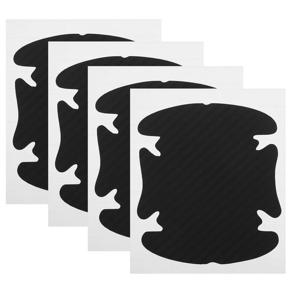 4pcs Universal 3D Carbon Fiber Door Handle Cover Automotive Door Cup Sticker Anti-Scratch Car Door Recess Protector Protects Against Scratches