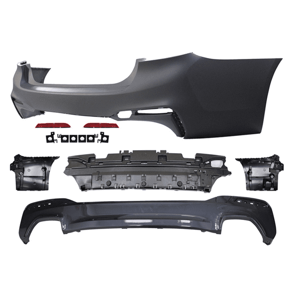 Ikon Motorsports Compatible with 17-20 BMW G30 5 Series MT Rear Bumper Cover Replacement - PP