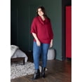 thumbnail image 2 of Plus Size Cowl Neck Dolman Sleeve Sweater Top, 2 of 11