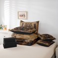 thumbnail image 6 of Manfei Vintage Wildlife 7 Pieces Full Size Bedding Sets,Rustic Bear Full Size Bed in a Bag,Brown,Black Reversible, 6 of 7