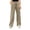 Khaki, variant on HXWCHs Plus Size Mom Jeans Women's Casual Loose Fit High Waist Drawstring Pants with Side Pockets for Comfortable Wear M Black